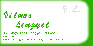 vilmos lengyel business card